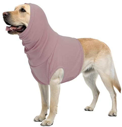 PUMYPOREITY Op Body per cani, tuta per il recupero del cane, protezione delle ferite per cani, orecchie del cane, tuta con cappuccio, copertura per la spalla del cane, maglione per cani (viola, 2XL)