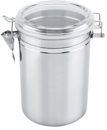 Stainless Steel Coffee Container Vacuum Sealed Storage Jar for Sugar Tea | Airtight Canister, Large Capacity