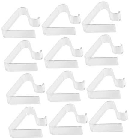 Ciieeo 12 Piezas Clips de Mantel Transparentes de Plástico de Sujetadores de Mesa para Fiestas y Picnic Pinzas para Manteles Resistentes al Viento Accesorios de Comedor Prácticos y