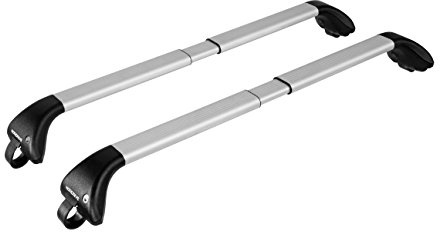 NORDRIVE N15011 Snap-Fit Alu, Coppia Barre portatutto telescopiche in Alluminio - Mis. 1-80÷111 cm