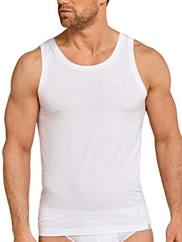 Schiesser Herren Ohne Arm Atmungsaktiv - Long Life Soft Unterhemd, Weiß, XL EU