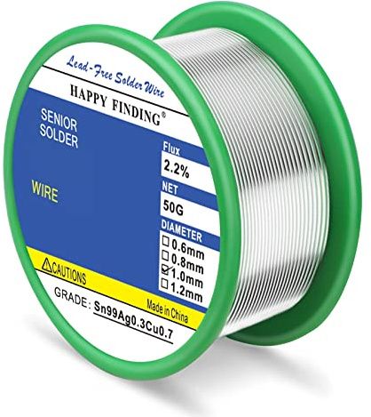 Soudure sans plomb avec noyau colophane Sn99 Ag0,3 Cu0,7/1,0 mm, 50 g