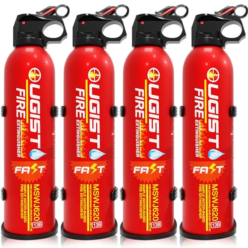 Fire Extinguisher for Vehicle & Home 620ml 4 Count, Car Fire Extinguishers, Prevent Re-lgnition, Best Suitable for Kitchen,The House Car Truck Boat Water-Based Mini Fire Extinguishers