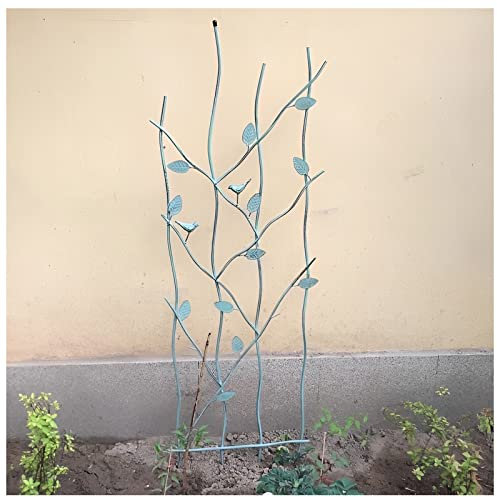 Grand Treillis De Jardin Vert Rétro, Grille Fleurs Métal pour Plantes Grimpantes, Treillage De Jardin en Fer, Clôture De Décoration De Jardin