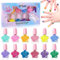 ETYJO Kinder Nagellack Mädchen Ungiftig, 12 Farben Nagellack Kinder Peel-Off Nagellack für Kinder, Schnelltrocknend Wasserbasis Kindernagellack Nagellack Mädchen Geschenkset