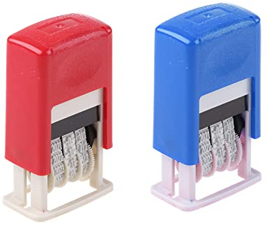 Kodbww Handheld Date Stamps Self-return Ink Clear Stamp -friendly 2.99x1.81x1.06in for Home Office Paper Work Scrapbook Plastic