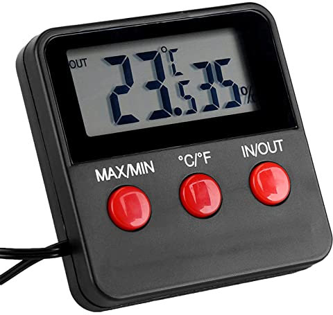 Digitales Thermometer-Hygrometer, Kleines Digitales Hygrometer, Innenthermometer, Umgebungsthermometer, Temperaturmonitor für Reptilien-Inkubator, Geflügel, Büro, Wohnzimmer