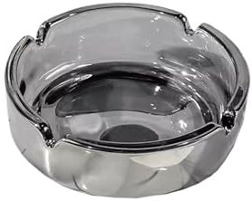 Posacenere per Sigarette Posacenere rotondo di lusso leggero Posacenere in vetro nero Posacenere da tavolo for la casa Patio Ufficio Ristorante Balcone Giardini Hotel ecc Posacenere da Esterno