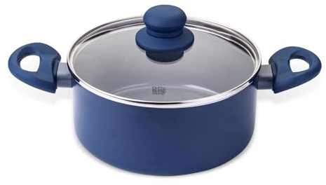 Tasty Non-stick kastrull med glaslock och oljedoseringssystem, 20 cm, 3 500 ml – pressad aluminium, för alla typer av spisar inklusive induktion, diskmaskinssäker