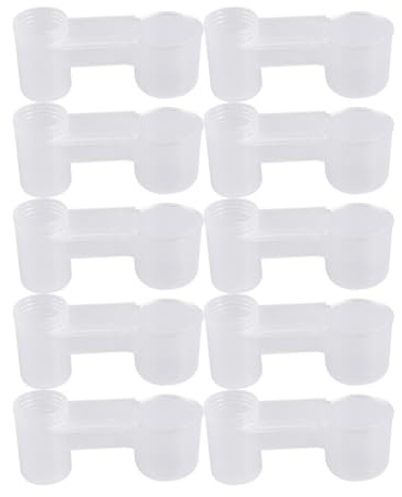 EPIGEIST 10PCS Automatic Bird Drinker Bowls for Small Birds and Parrots Plastic Double-port Water Dispenser Design for Aviary Budgie Cockatiel Cage Use
