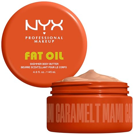 NYX Professional Makeup Fat Oil Body Butter Caramelt Mami, Burro Corpo Nutriente, Fino a 24 Ore di Idratazione, Profumo Panna e Vaniglia, Pelle Morbida e Luminosa, 145 ml