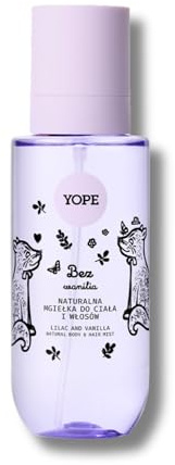YOPE Naturlig kroppsspray syren och vanilj (200 ml) – blommig delikat doft för hud och hår