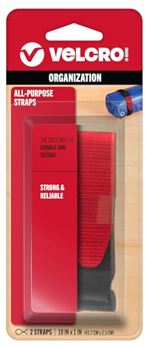 VELCRO Brand 90107 - All Purpose Straps - 18 x 1 All Purpose Strap, 2 Ct. - Black
