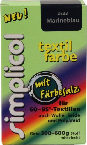 Simplicol Textilfarbe mit Färbesalz Marineblau,150g