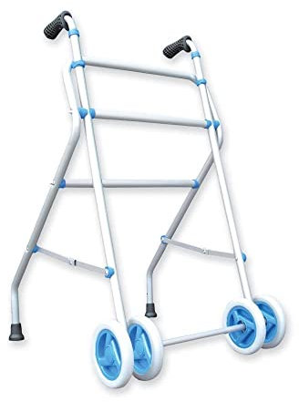 Andador Caminador de aluminio con rueda doble y sin asiento