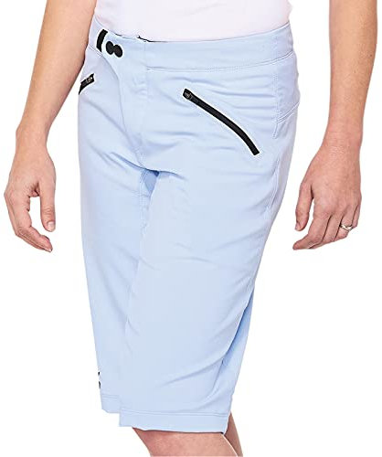 1 - 100% Damen Fahrrad Shorts Ridecamp, Hellblau, M, HU-SHO-2010, Ciclismo Unisex-Adulto, Colour, Size -