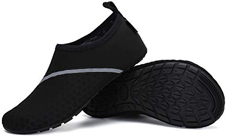 SAGUARO Chaussons Homme Femme Pantoufles Eté Antidérapantes Slipper Atmungsaktiv Léger, Noir graphite 40/41EU