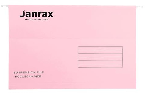 50 Stück rosa Foolscap-Hängemappen