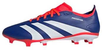 adidas Unisex Predator League Football Boots Firm Ground Fußballschuhe, Lucid Blue/Cloud White/Solar Red, 43 1/3 EU
