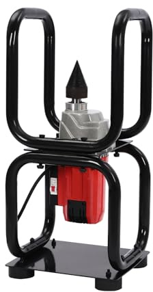 Log Splitter, 3300W Powerful Electric Powered Wood Splitter, 450RPM Freestanding Electric Firewood Splitting Machine with High Strength Quenched Drill Bit, 9.4In Wood Splitter for Firewood Redwood