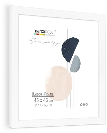 Marcodecor Marco para Fotos 30 x 30 cm, color blanco - Marco de Pared (Blanco X1 Ud., 30 x 30 cm)