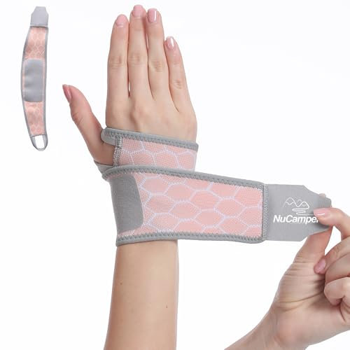 NuCamper Tutore Polso, Regolabile Polsiera Ortopedica Destro Sinistro Per Tunnel Carpale, Artrite, Tendinite, Distorsione, Rsi, Uomo e Donna Supporto, Traspirante Morbido, Dormire, Lavorare