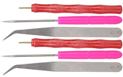 Quilling Tool Kits 2 Set Handrolled Paper Pen, Pincett, Slitsad Penna Lämplig för Olika Hantverk, Bra för Nybörjare, Bästa Present för (3-delad uppsättning pap
