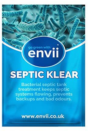 envii Septic Klear, Septic Tank Treatment & Cleaner, 12 Months Supply, Bacteria Booster Enzyme Tablets Remove Smells and Unblock Septic Tanks