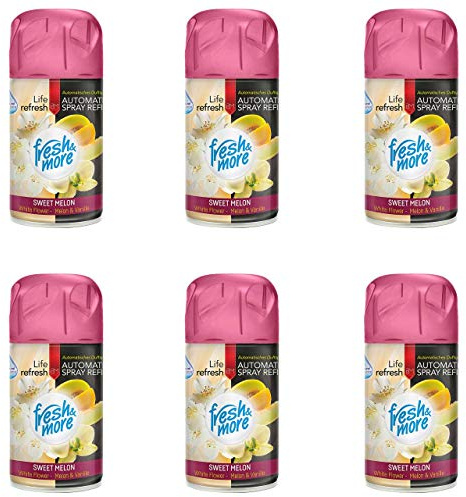 Fresh & More Lufterfrischer Nachfüller (6er Pack) 250ml, Sweet Melon