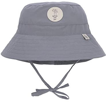 LÄSSIG Baby Kinder Fischerhut Sonnenhut Strandhut Kinderhut Atmungsaktiv Sonnenschutz UV-Schutz 80/Sun Protection Fishing Hat grey, 3-6 Monate, 43/45