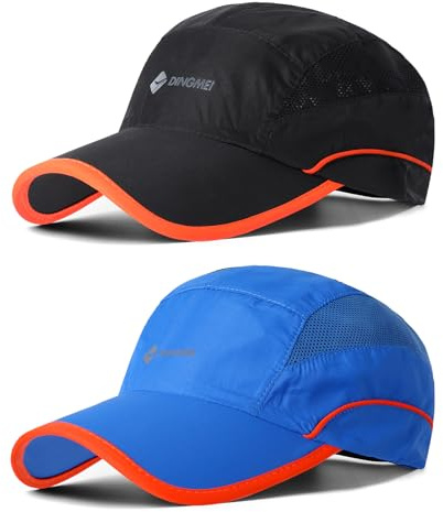 AYPOW 2 Confezioni Cappello Uomo Estivo, Cappello da Baseball Unisex Ad Asciugatura Rapida, Berretto Uomo con Visiera, Berretto da Corsa Sportivo Traspirante alla Moda da Donna