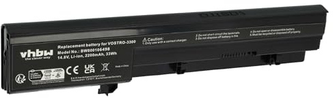 vhbw Batterie Remplacement pour Dell NF52T, P09S, P09S001, 7W5X09C, 93G7X, GRNX5, V9TYF, XXDG0 pour Ordinateur Portable (2200mAh, 14,8V, Li-ION)