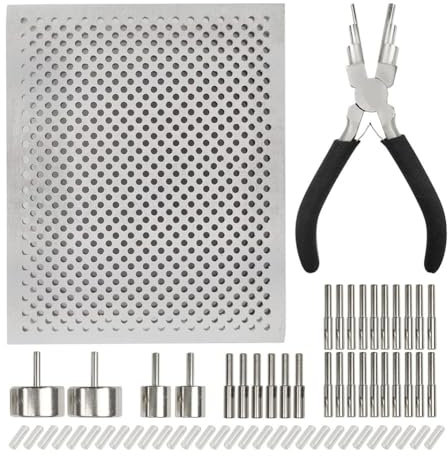 NONDK Kit di stencil per filo di seconda generazione con pinze per piegare filo 6 in 1 e perni in metallo, strumenti per realizzare disegni di gioielli
