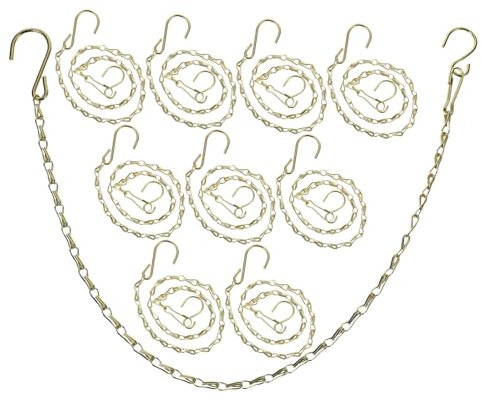 MOBUTOFU 10stücke Teiliges Goldene Hängekorbketten Für Pflanzen Verstellbare Metallketten Zum Aufhängen Von Blumentöpfen Vogelhäusern Und Dekorationen Robust Und Langlebig