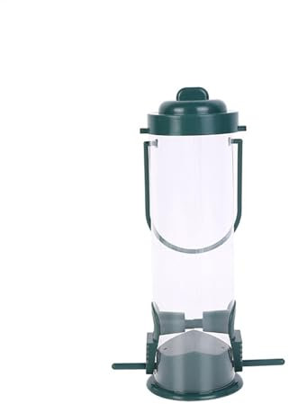 Vogelfutterspender, Futterspender Für Wildvögel Mit 2 Futteröffnungen, Plastik Vogelhaus Zum Aufhängen, Futterhaus Für Vogel Mit Futterschale, An Der Wand Befestigter Futterspender