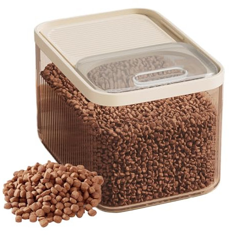 Hundefutter Aufbewahrung, frischhaltedosen mit deckel, luftdichte box, food container mit Rollen, Geeignet, Hundefutter Aufbewahrung 2 Set, Luftdichte Hundefutter Vorratsbehälter, Luftdicht Hundefutte
