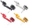 Tensor de cadena de aleación de aluminio de una sola velocidad para bicicletas plegables con ajuste de varilla de fijación (negro)