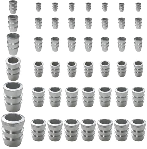 WJDXBNS 42 cuñas alargadas redondas para hacha, cuñas de seguridad de metal, cuñas de de martillo, cuñas de acero (6 tamaños)