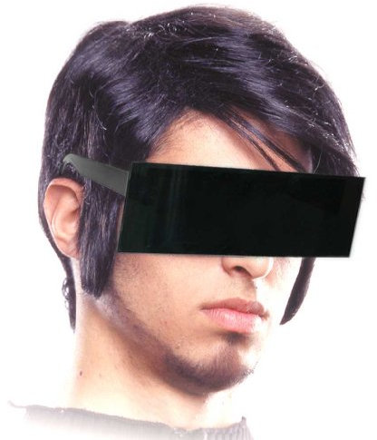 FASCHING 50179 Zensur-Brille Sonnenbrille schwarz NEU/OVP