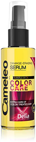 Cameleo Sérum capillaire à l'huile de Marula – Sérum de soin des couleurs pour cheveux abîmés, secs, décolorés – pour cheveux mouillés et secs – sans rinçage – sans paraben – 55 ml