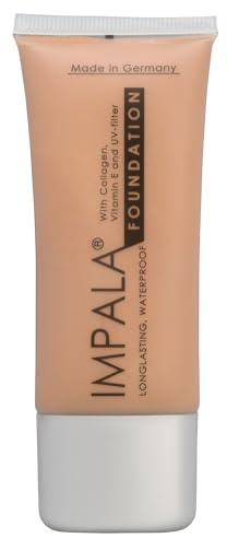 IMPALA | Base de Maquillaje Long-Lasting Color 05 | Base de Maquillaje Cobertura Total | Maquillaje Resistente al Agua | Colágeno y Vitamina E | Maquillaje con Protección Solar | Filtro de Luz UV