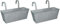 Zinc Balcony Hanging Planters (Set of 2) Grey