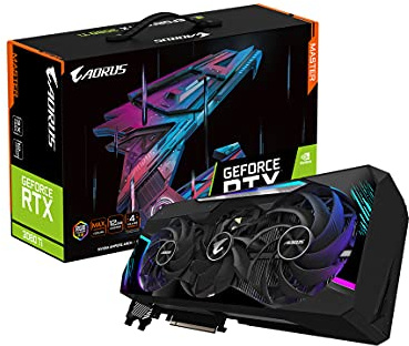 GIGABYTE AORUS GeForce RTX 3080 Ti Master Carte graphique 12 Go, refroidissement maximum couvert, GDDR6X 384 bits, GV-N308TAORUS M-12GD