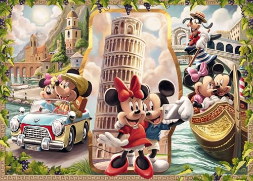 Ravensburger Puzzle 2D 1000 elementów: Wakacje Miki i Mini, Stary Design