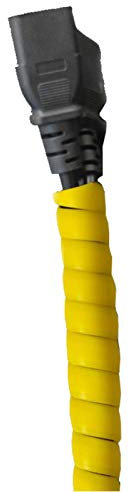 Insun 2 m Gaines de Câbles électriques pour la Gestion de Câbles, Organiseur et Protection de Cordon Contre Tous Dommage D’Animaux Yellow ∅ 10 mm