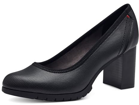 s.Oliver Damen Pumps mit Blockabsatz mit Strukturmuster, Schwarz (Black), 39 EU