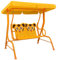 Hommdiy Kinder-Hollywoodschaukel Kinderschaukel Gartenschaukel Gartenbank Schaukelbank Hängeschaukel Gartenmöbel Gelb 115 x 75 x 110 cm Stoff