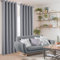 always4u 100% Blickdicht Gardinen Verdunklungsvorhänge in Leinenoptik, Einfarbig Thermovorhang mit Ösen für Wohnzimmer und Schlafzimmer, Kälteschutz Wärmeisolierend, Grau 140x245cm 2er Set