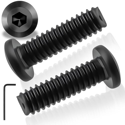 30pcs Viti M5x20mm a Testa Piatta Inox A2 V2a Nero con Testa Bombata e Chiave Esagonale per Elettrodomestici Macchinari Industriali