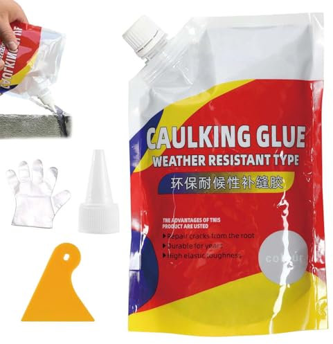 Concrete Sealant, 500g Betonrissfüller, Wasserdichtes Dichtungsmittel zur Reparatur von Rissen in Betonplatten, Wetterbeständiger Dichtungskleber, Mehrzweck Reparaturkleber für Boden und Wandfugen (1)